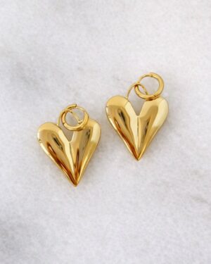Oorbellen Big Heart Goud