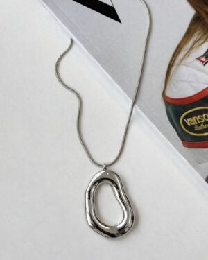 Lange Ketting Oval Zilver