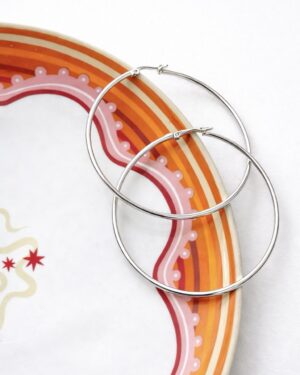 Hoops Middel Zilver