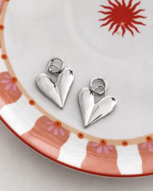 Oorbellen Big Heart Zilver