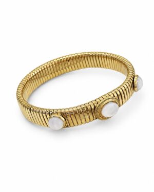 Armband A033 Goud/Wit