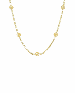 Ketting K039 Smileys Goud