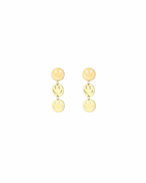Oorbellen O019 Smiley Goud