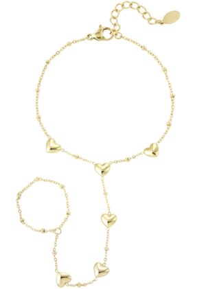 Handchain H001 Hartjes Goud